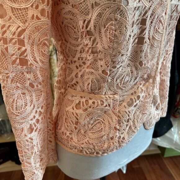 Escada Pink Small Lace Pattern Jacket - Picture 5 of 7